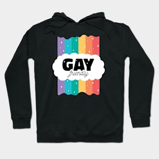 Gay Friendly // LGBTQ Ally Rainbow Pride Hoodie